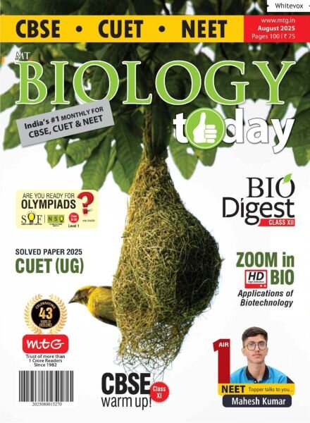 Biology Today – August 2025 Cover
