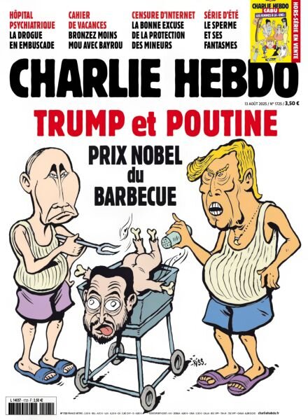 Charlie Hebdo – 13 Aout 2025 Cover