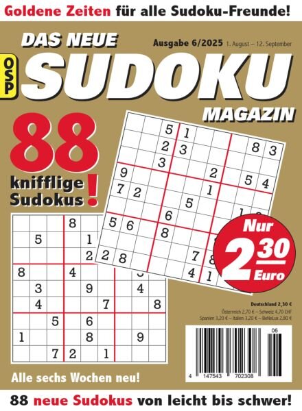Das Neue Sudoku – Nr 6 2025 Cover