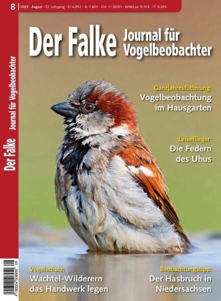 Der Falke Journal fur Vogelbeobachter – August 2025 Cover
