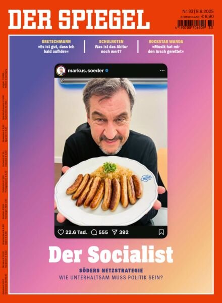 Der Spiegel – 08 August 2025 Cover
