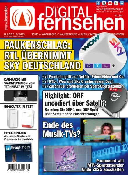 Digital Fernsehen – Ausgabe 6 2025 Cover