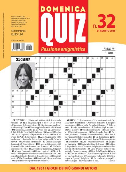 Domenica Quiz – 21 Agosto 2025 Cover