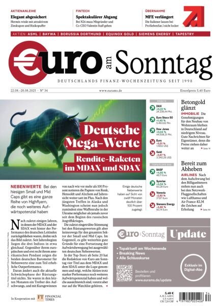 Euro am Sonntag – 22 August 2025 Cover