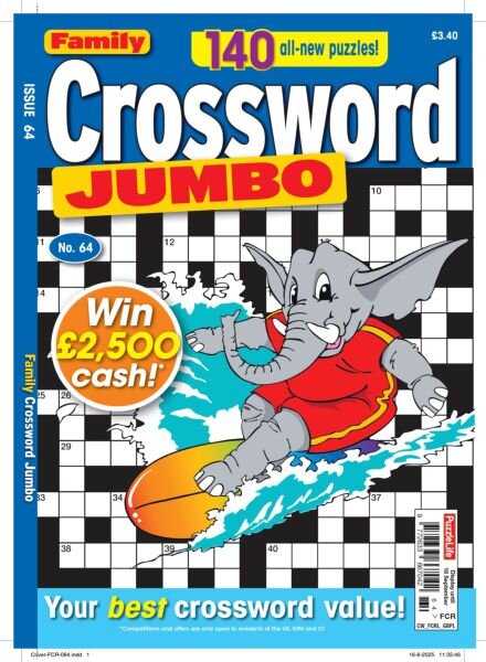 Family Crossword Jumbo – August 2025 Cover