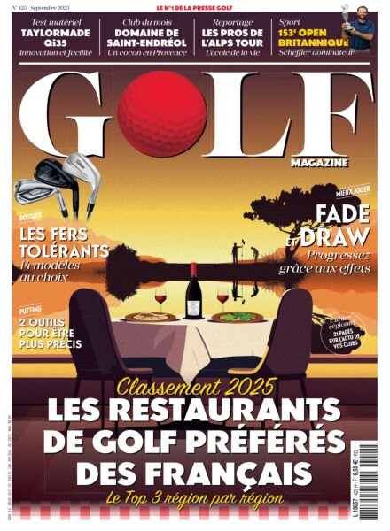 Golf Magazine France – Septembre 2025 Cover