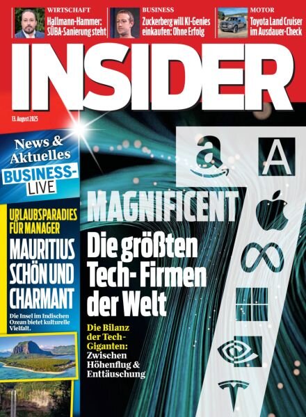 Insider Austria – 13 August 2025 Cover
