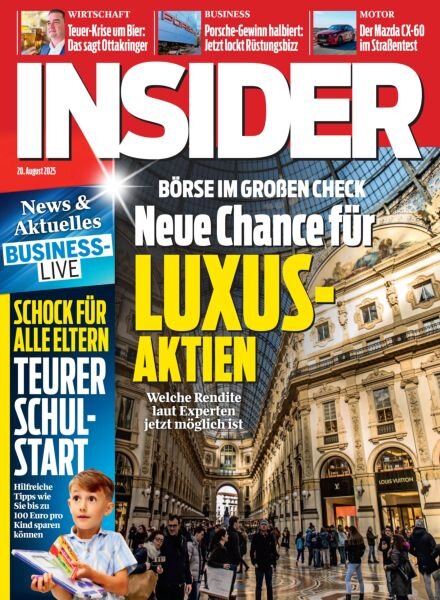 Insider Austria – 20 August 2025 Cover