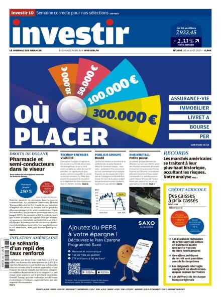 Investir – 16 Aout 2025 Cover