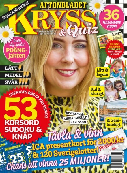Kryss & Quiz – 4 Augusti 2025 Cover