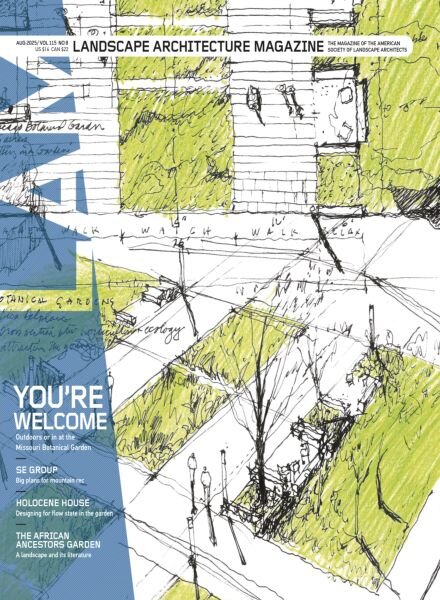 Landscape Architecture Magazine USA – August 2025 Cover