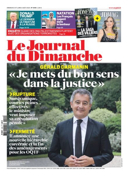 Le Journal du dimanche – 3 Aout 2025 Cover