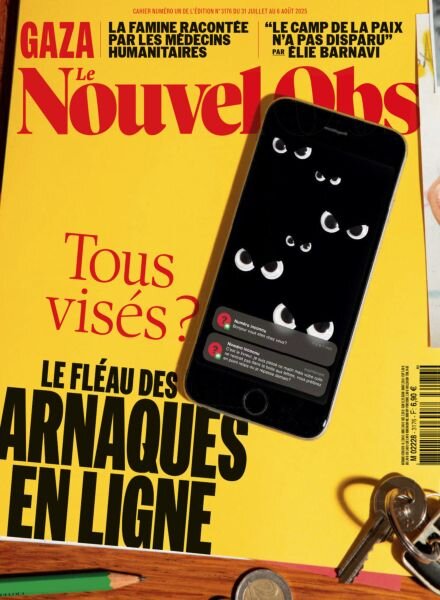 Le Nouvel Obs – 31 Juillet 2025 Cover