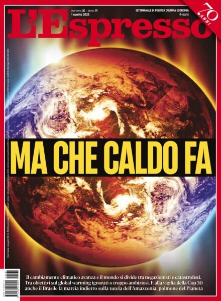 L’Espresso – 1 Agosto 2025 Cover