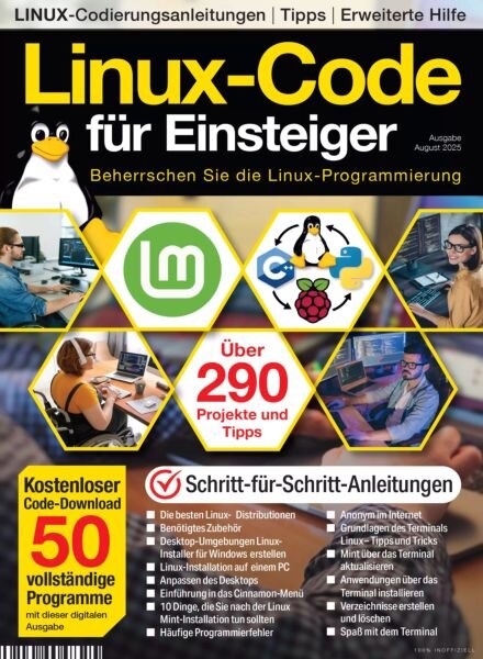 Linux fur Einsteiger – August 2025 Cover