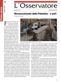 L’Osservatore – 9 Agosto 2025