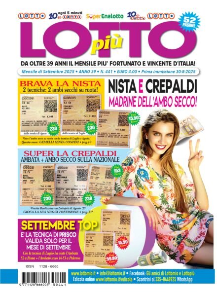 Lottopiu – Settembre 2025 Cover