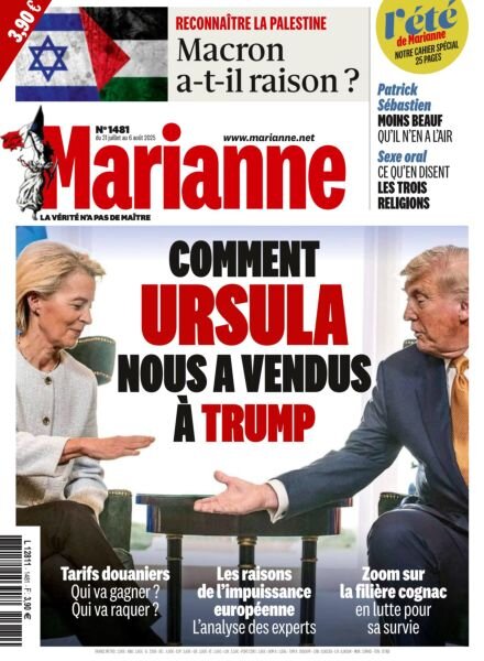 Marianne – 31 Juillet 2025 Cover