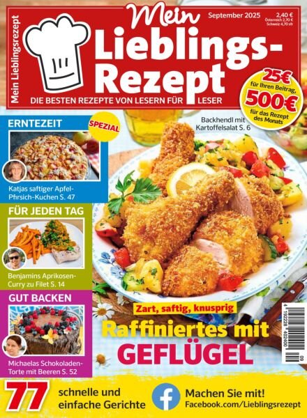 Mein Lieblingsrezept – September 2025 Cover