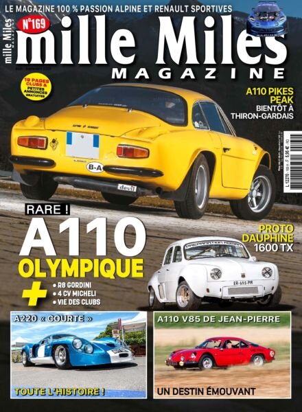 Mille Miles – Aout-Septembre 2025 Cover