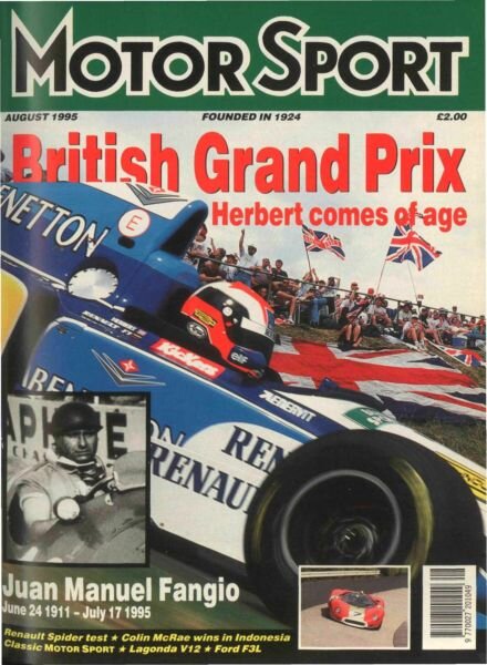 Motor Sport Magazine – August 1995 Cover