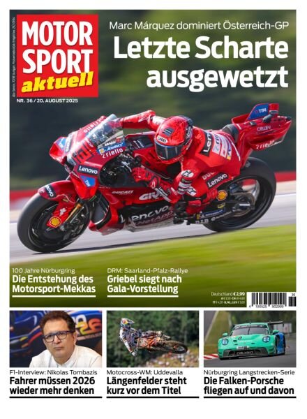 Motorsport aktuell – 19 August 2025 Cover