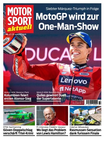 Motorsport aktuell – 26 August 2025 Cover