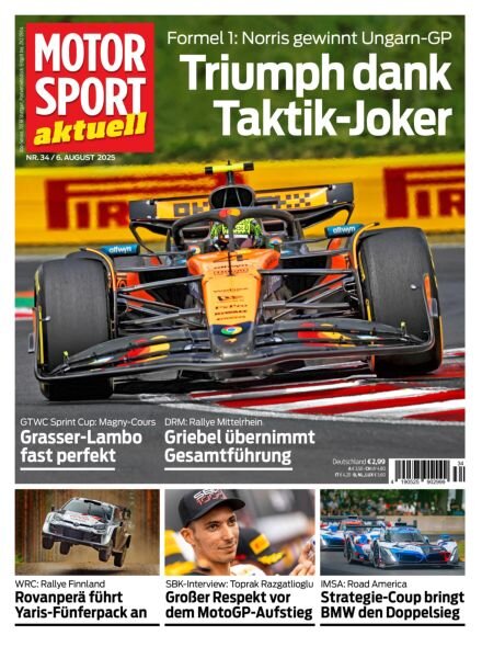 Motorsport aktuell – 5 August 2025 Cover