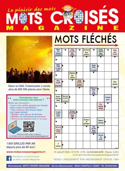Mots Croises Magazine – 31 Juillet 2025 Cover