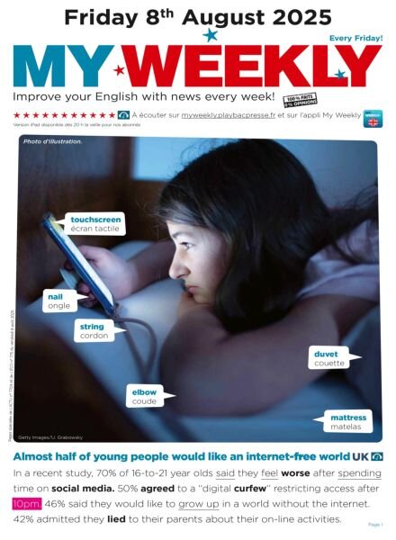 My Weekly fr – 8 Aout 2025 Cover