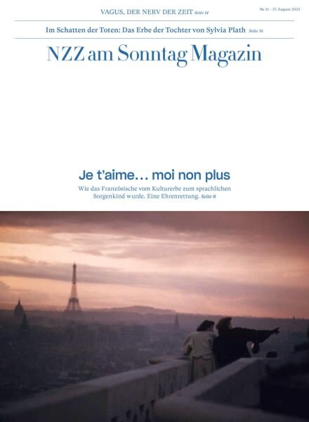 NZZ am Sonntag Magazin – 17 August 2025 Cover