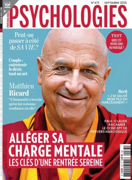 Psychologies France – Septembre 2025 Cover