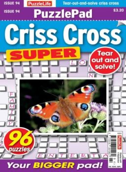 PuzzleLife PuzzlePad Criss Cross Super – August 2025