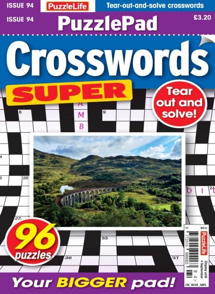 PuzzleLife PuzzlePad Crosswords Super – August 2025 Cover