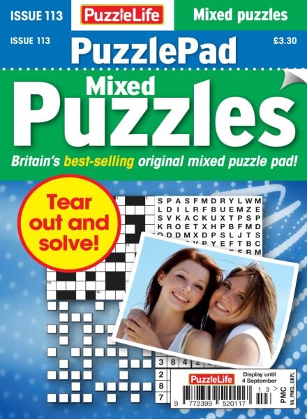 PuzzleLife PuzzlePad Puzzles – August 2025 Cover