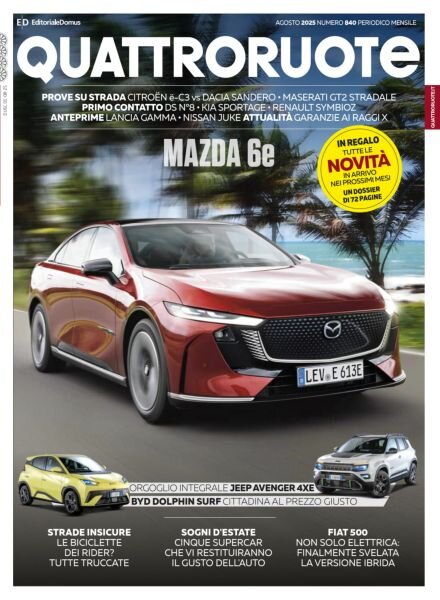 Quattroruote Italia – Agosto 2025 Cover