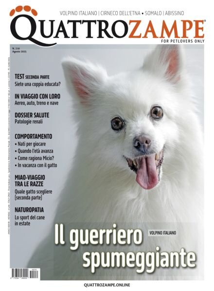 QuattroZampe – Agosto 2025 Cover