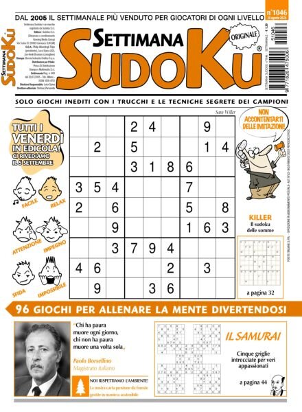Settimana Sudoku – 29 Agosto 2025 Cover