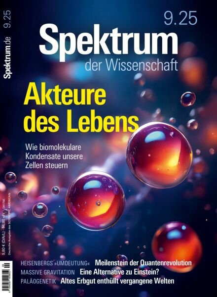 Spektrum der Wissenschaft – September 2025 Cover