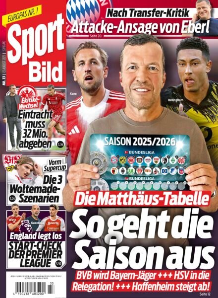 Sport Bild – 13 August 2025 Cover