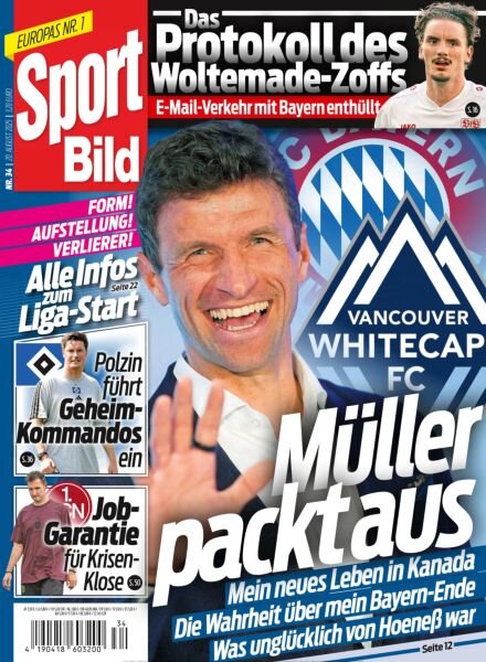 Sport Bild – 20 August 2025 Cover