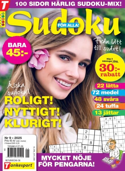 Sudoku for Alla – 6 Augusti 2025 Cover