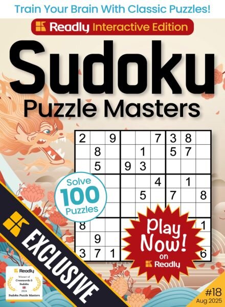 Sudoku Puzzle Masters – August 2025 Cover