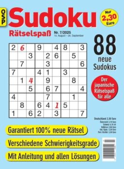 Sudoku Ratselspass – Nr 7 2025