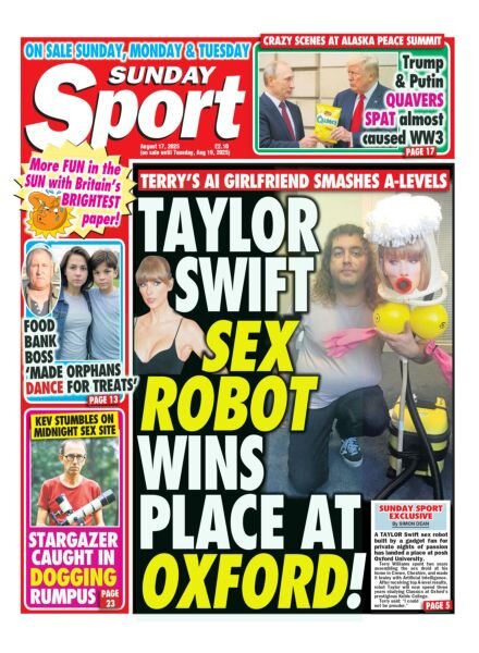 Sunday Sport – 17 August 2025 Cover