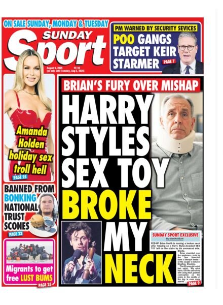 Sunday Sport – 3 August 2025 Cover