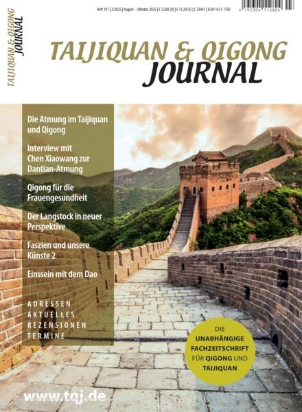 Taijiquan & Qigong Journal – August-Oktober 2025 Cover