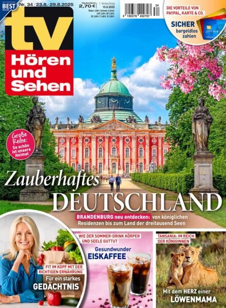 TV HOren und Sehen – 15 August 2025 Cover