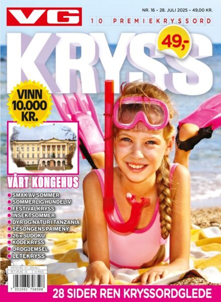 VG Kryssord – 28 Juli 2025 Cover