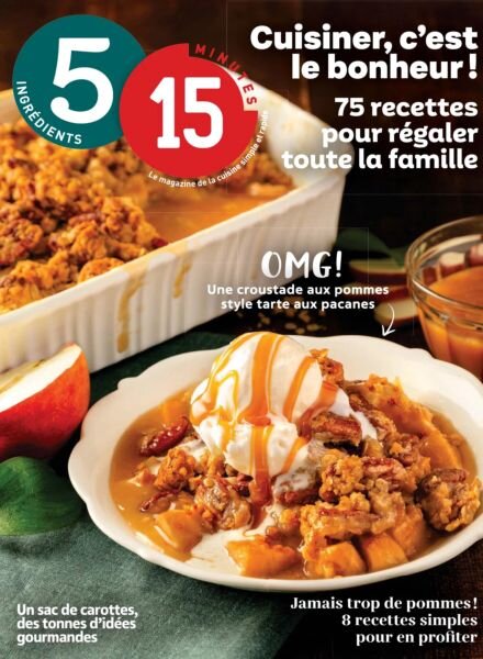 5 Ingredients 15 Minutes – Octobre 2025 Cover